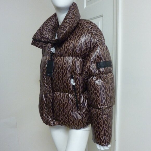 Mackage Mylah Monogram Brown 800+ Puffer Down Jacket - Picture 11 of 16